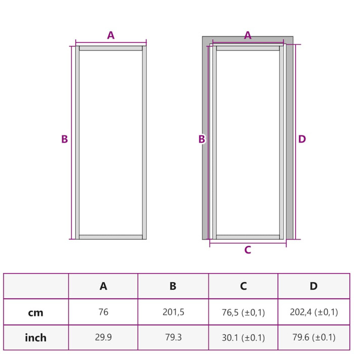 Notranja vrata bela 76x201,5 cm kaljeno steklo aluminij tanka